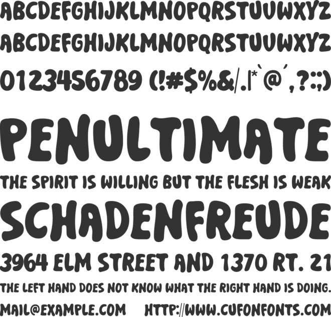 Scary Notes font preview