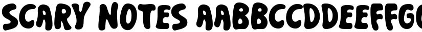 Scary Notes font