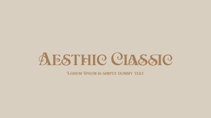 Aesthic Classic Font